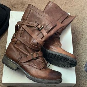 “BANDDIT” BROWN LEATHER BOOTS